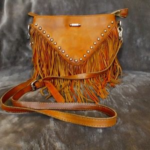 Handcrafted vintage purse with fringe
